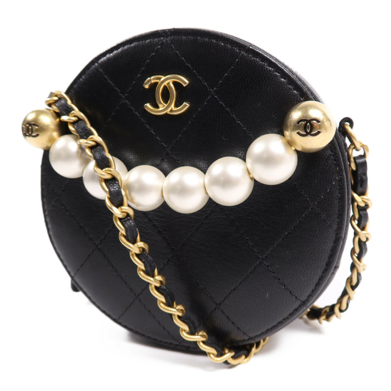 CHANEL 牛皮皮革Chain Shoulder Bag金扣鏈帶肩背袋-2