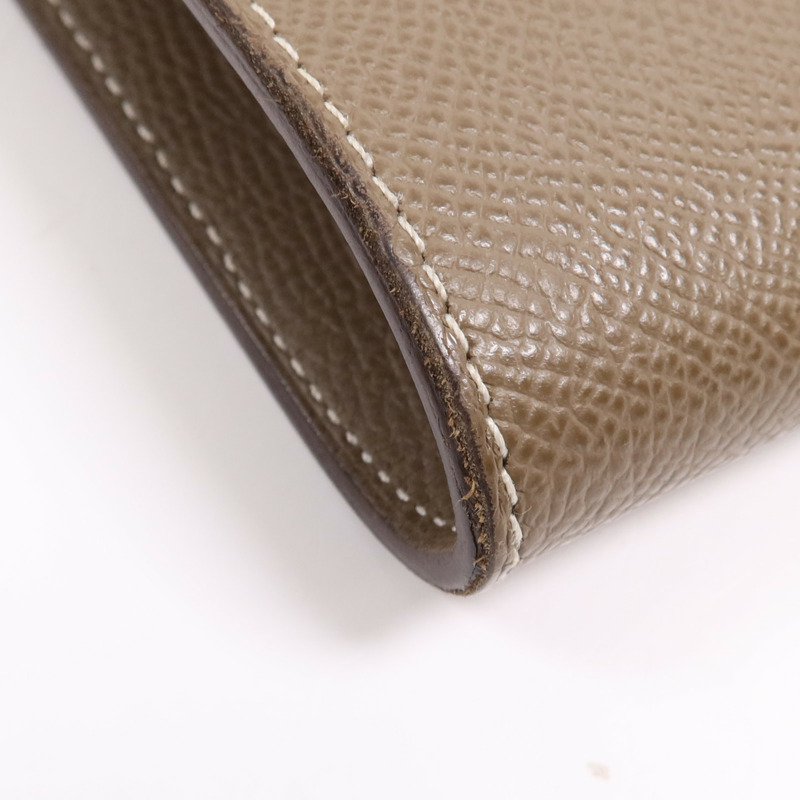 HERMES Epsom皮革Kelly To Go銀扣肩背袋Etoupe-10