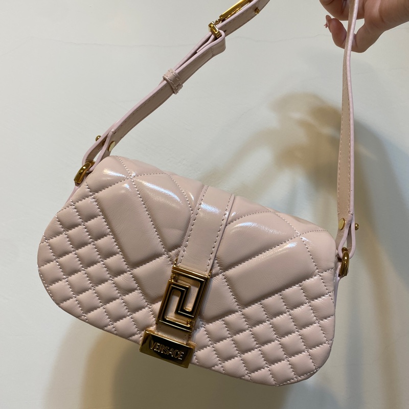 趙露思同款 versace mini bag 迷你肩背包 皮粉色小包 許我耀眼同款-5
