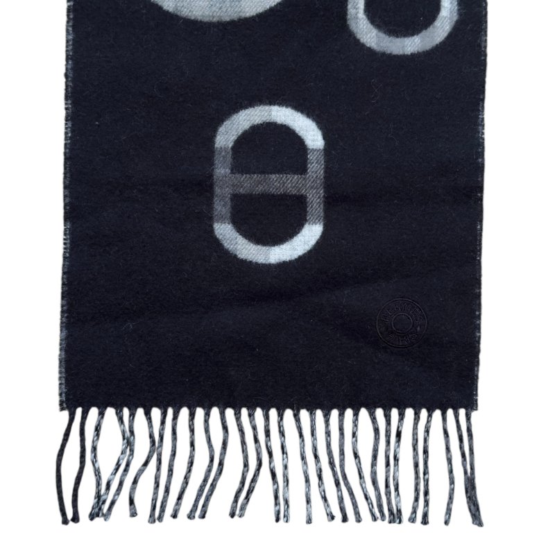 HERMES Tartan Maillons 豬鼻子🐽 雙面 純羊絨 圍巾-1