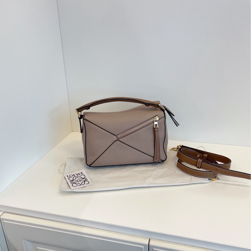 【99新🆕】Loewe Puzzle百變幾何包 沙色小號手提包 斜挎包 單肩包-1