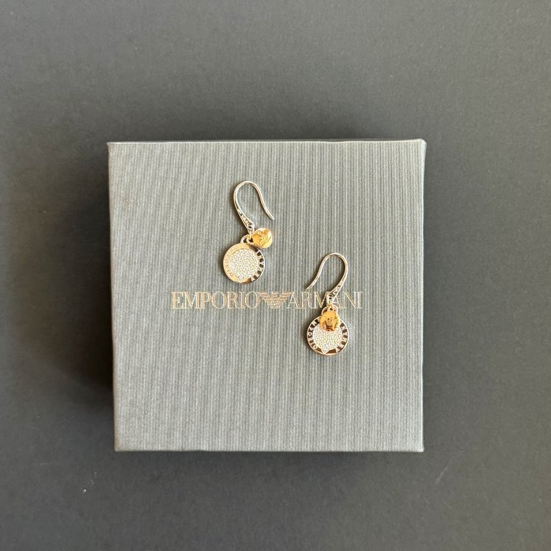 Emporio Armani 垂墜耳環|超溫柔的銀金雙色搭配-2