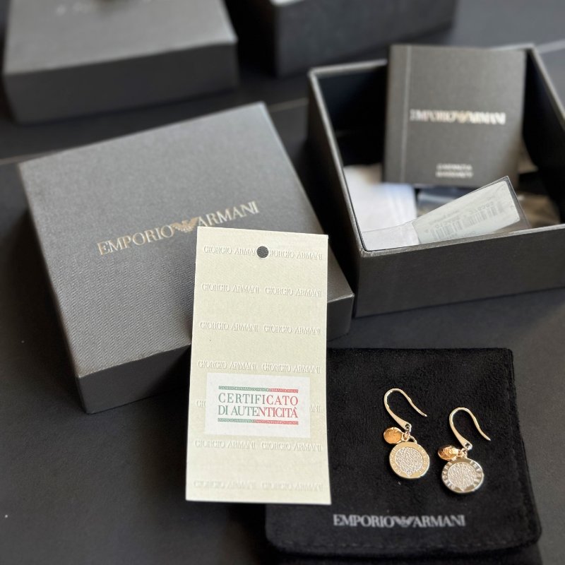 Emporio Armani 垂墜耳環|超溫柔的銀金雙色搭配-3