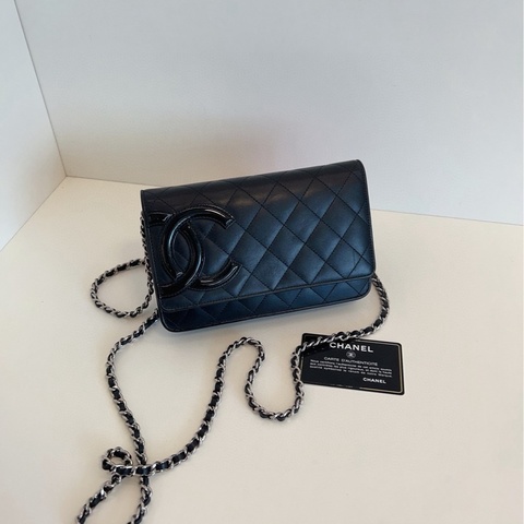 【98新🆕】Chanel康鵬大雙C菱格woc鏈條發財包手提包 單肩包