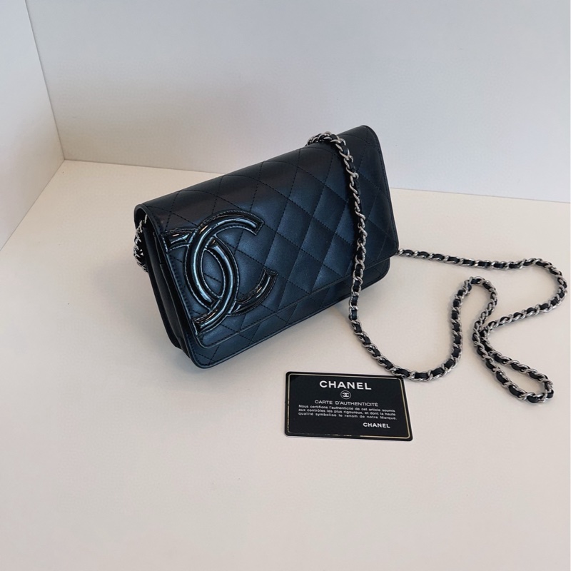 【98新🆕】Chanel康鵬大雙C菱格woc鏈條發財包手提包 單肩包-2