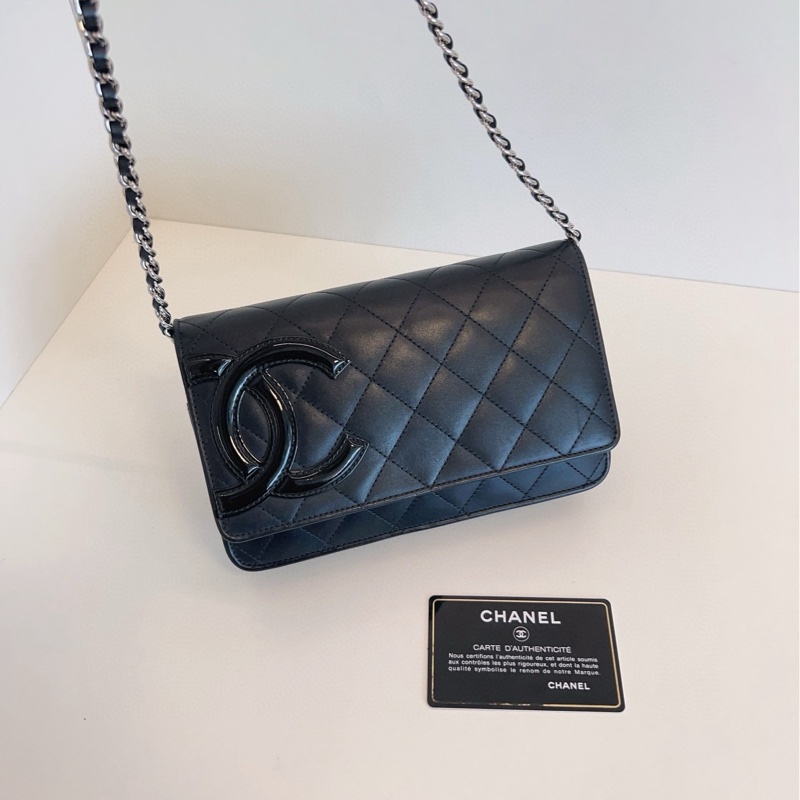 【98新🆕】Chanel康鵬大雙C菱格woc鏈條發財包手提包 單肩包-3