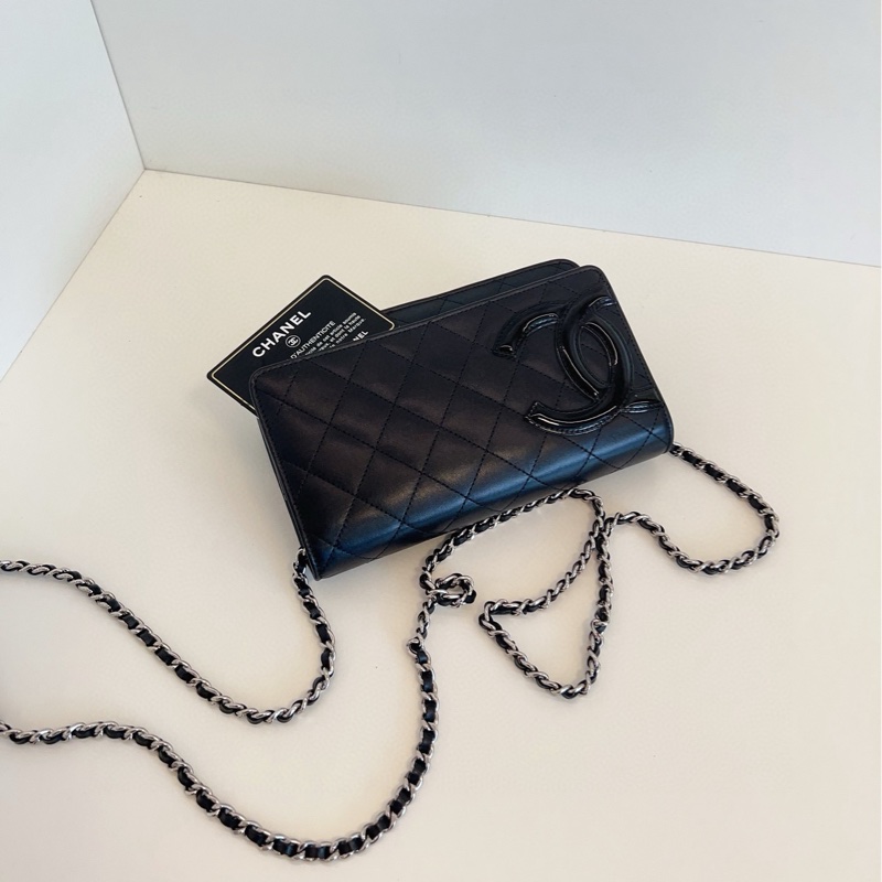 【98新🆕】Chanel康鵬大雙C菱格woc鏈條發財包手提包 單肩包-4