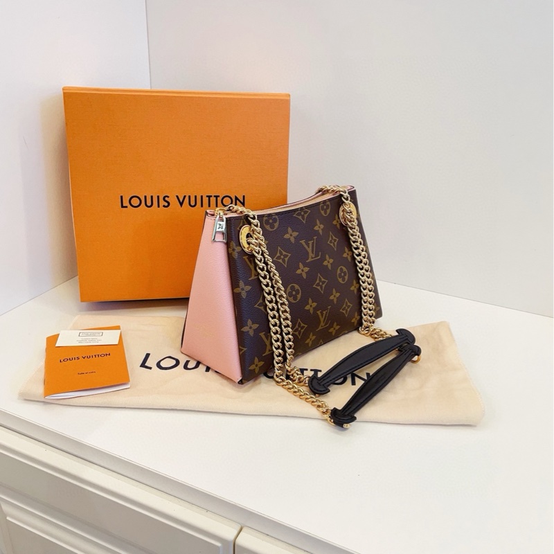【99新🆕】LV 老花拼粉色 surene bb 鏈條包 手提包-2