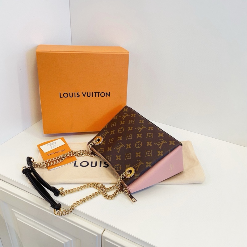 【99新🆕】LV 老花拼粉色 surene bb 鏈條包 手提包-5
