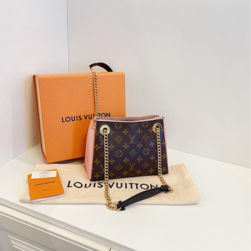 【99新🆕】LV 老花拼粉色 surene bb 鏈條包 手提包-6