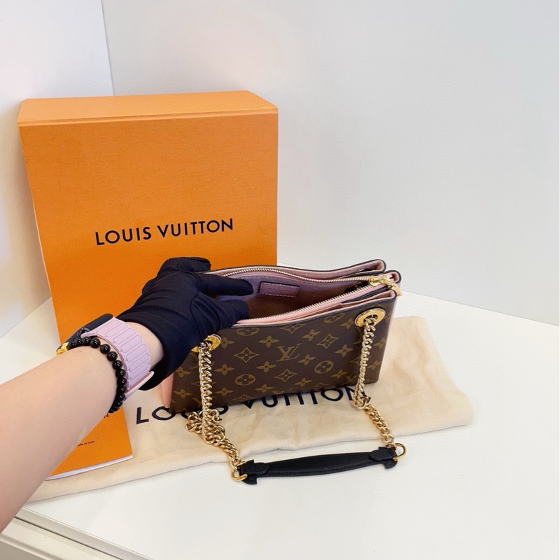 【99新🆕】LV 老花拼粉色 surene bb 鏈條包 手提包-8