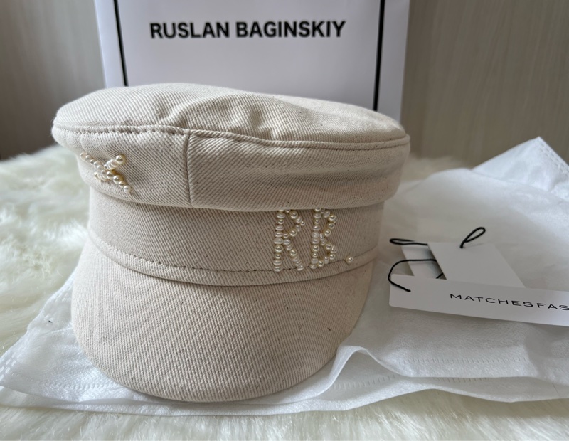 昆凌愛牌Ruslan Baginskiy RB 珍珠報童帽(全新收藏品)-0