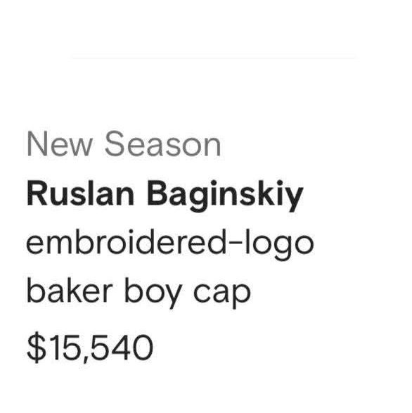 昆凌愛牌Ruslan Baginskiy RB 珍珠報童帽(全新收藏品)-8