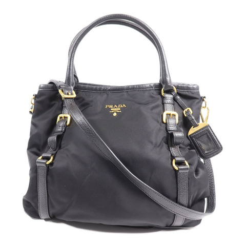 PRADA 尼龍2 Way Shoulder Bag金扣手挽肩背兩用袋