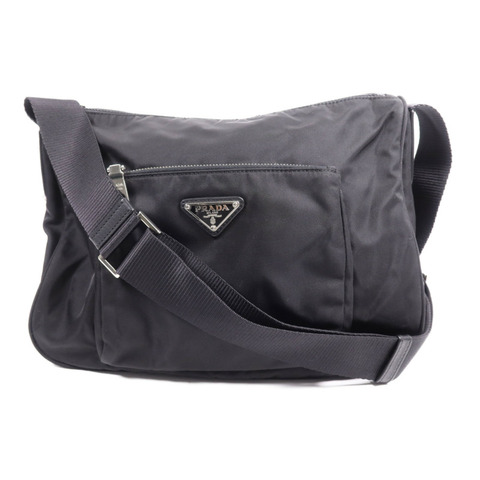 PRADA 尼龍Shoulder Bag銀扣肩背袋