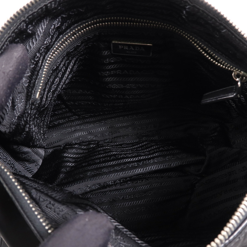 PRADA 尼龍Shoulder Bag銀扣肩背袋-10