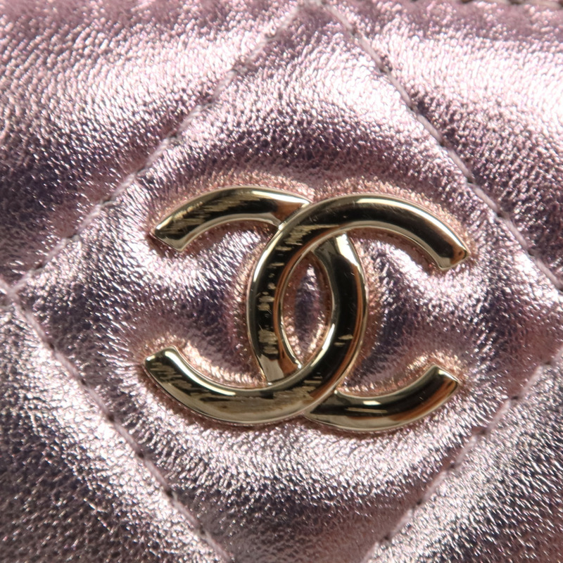 CHANEL 羊皮皮革Cube Bag金扣鏈帶肩背袋-9