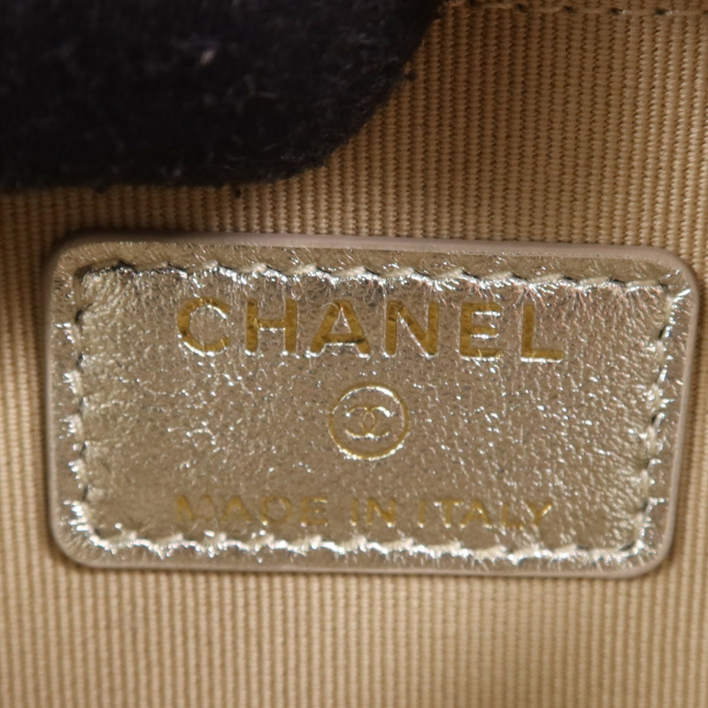 CHANEL 羊皮皮革Cube Bag金扣鏈帶肩背袋-11