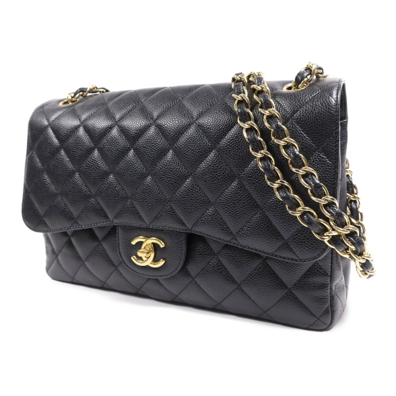 CHANEL 牛皮皮革Large Classic金扣鏈帶肩背袋-2