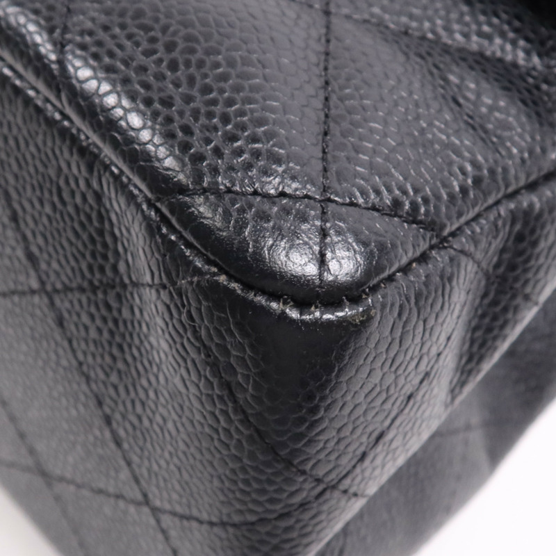 CHANEL 牛皮皮革Large Classic金扣鏈帶肩背袋-10