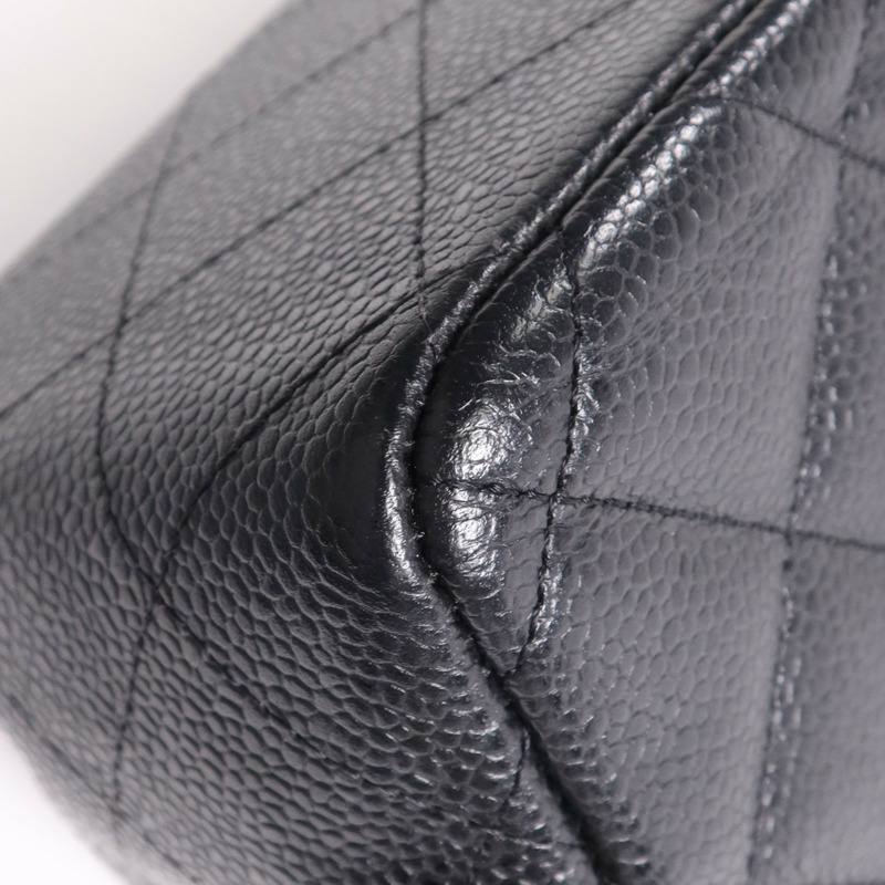 CHANEL 牛皮皮革Large Classic金扣鏈帶肩背袋-12