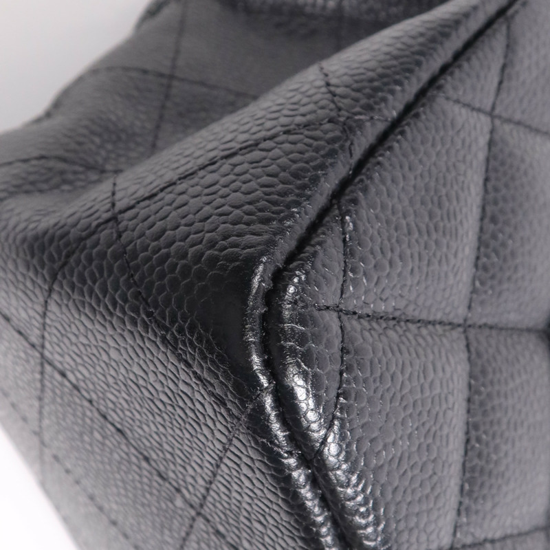 CHANEL 牛皮皮革Large Classic金扣鏈帶肩背袋-13