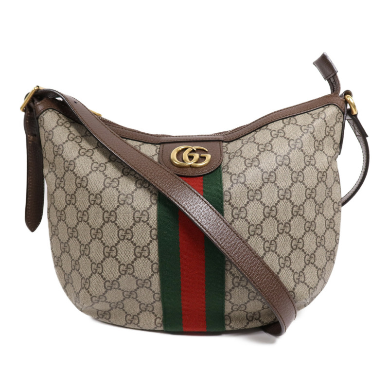 GUCCI 塗層帆布Ophidia Medium金扣肩背袋-0