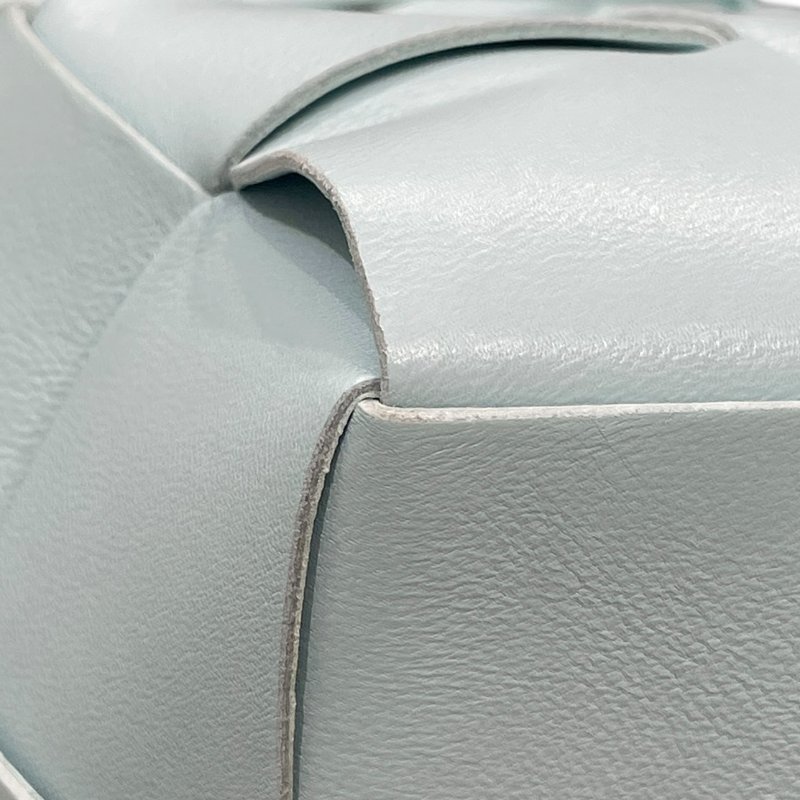 BOTTEGA VENETA 寶緹嘉 CASSETTE 粗皮革編織 皮革 方形水桶包 水藍色-5