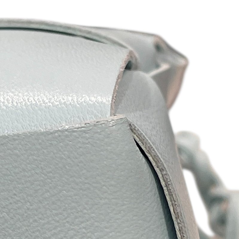 BOTTEGA VENETA 寶緹嘉 CASSETTE 粗皮革編織 皮革 方形水桶包 水藍色-6