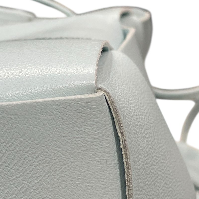 BOTTEGA VENETA 寶緹嘉 CASSETTE 粗皮革編織 皮革 方形水桶包 水藍色-8