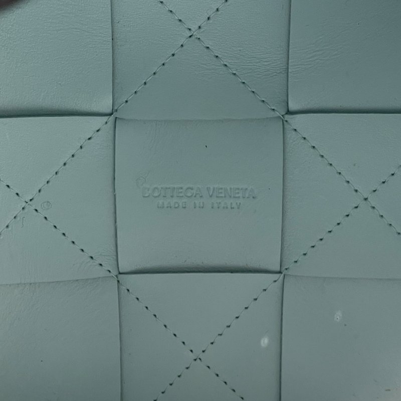 BOTTEGA VENETA 寶緹嘉 CASSETTE 粗皮革編織 皮革 方形水桶包 水藍色-9
