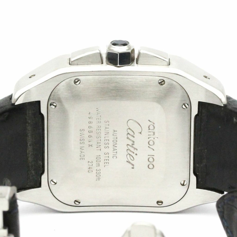 卡地亞 Santos 100 計時碼錶 精鋼自動腕錶 W20090X8 拋光-6