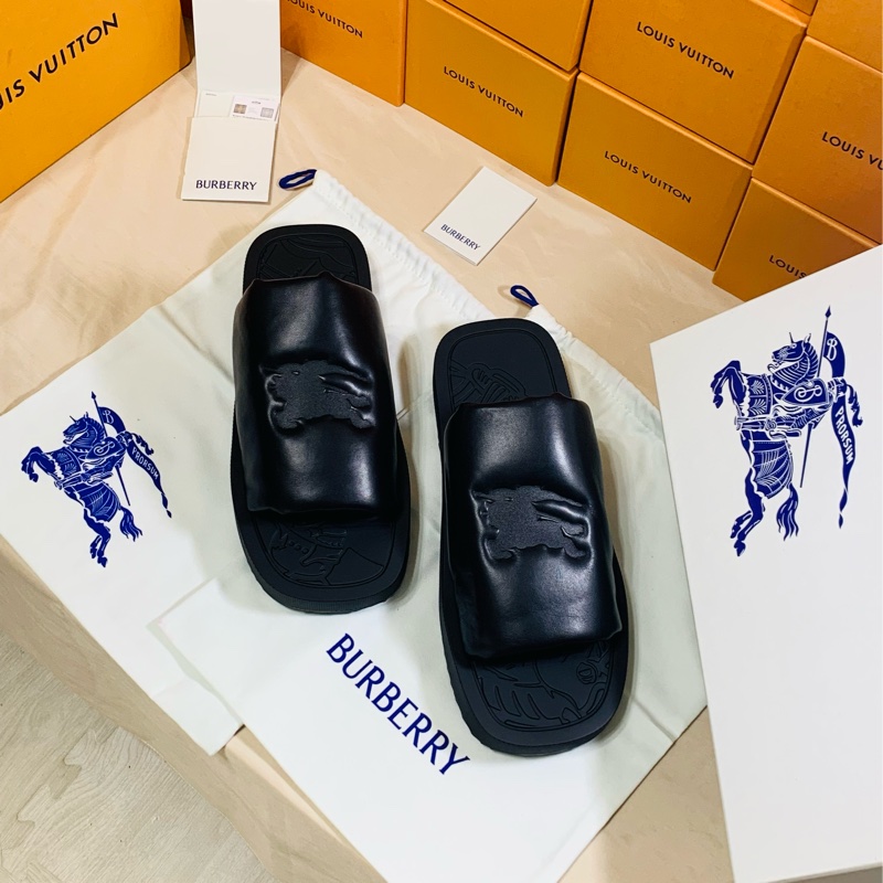 🎁全新盒裝 2024新款 Burberry 巴寶莉 皮革大戰馬厚底拖鞋(原價27500)-0