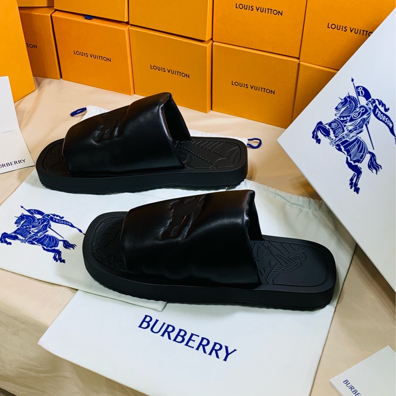🎁全新盒裝 2024新款 Burberry 巴寶莉 皮革大戰馬厚底拖鞋(原價27500)-7