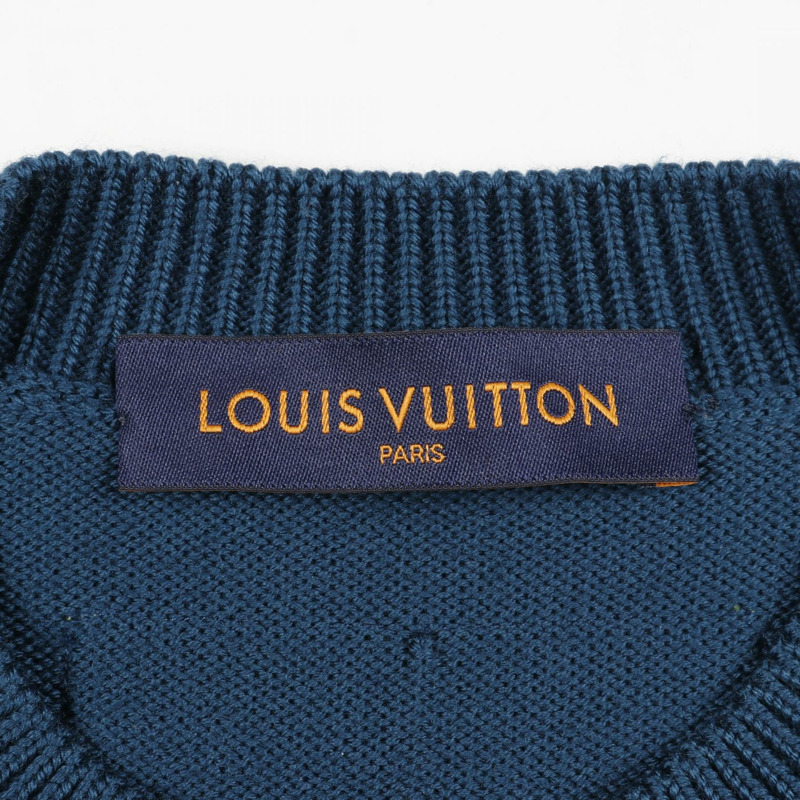 路易威登 (LOUIS VUITTON) 經典圓領羊毛衫 RM222V 綠色黃色 二手 男款 M 碼-2