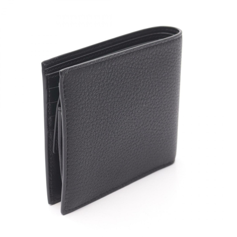 BALENCIAGA 方形折疊零錢包 8119102ABV01000 黑色皮革 全新-1