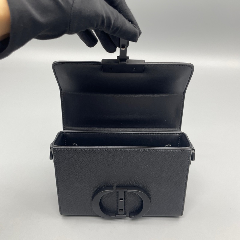🌷男女都合適!Dior迪奧 蒙田30 Box 磨砂黑 盒子包-7