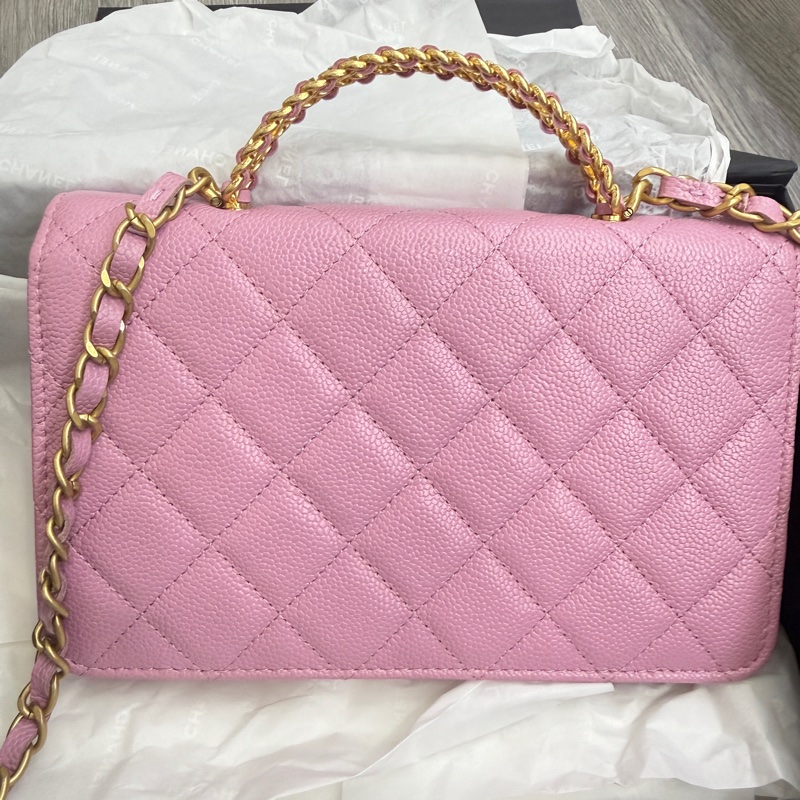 有票❤️全新Chanel 香奈儿WOC荔枝牛皮字母手柄-1