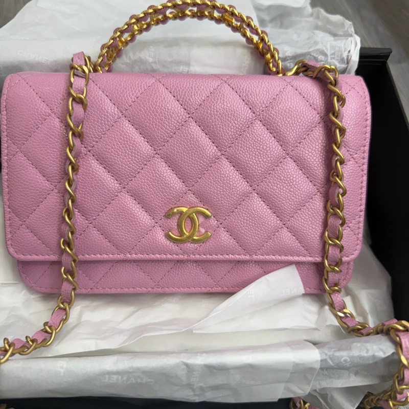 有票❤️全新Chanel 香奈儿WOC荔枝牛皮字母手柄-7