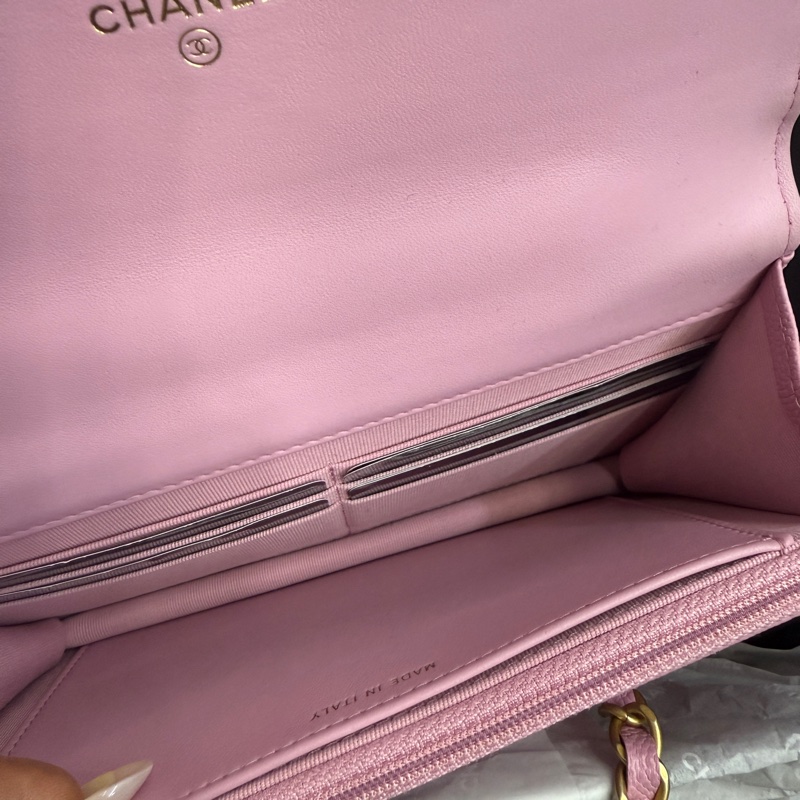 有票❤️全新Chanel 香奈儿WOC荔枝牛皮字母手柄-10