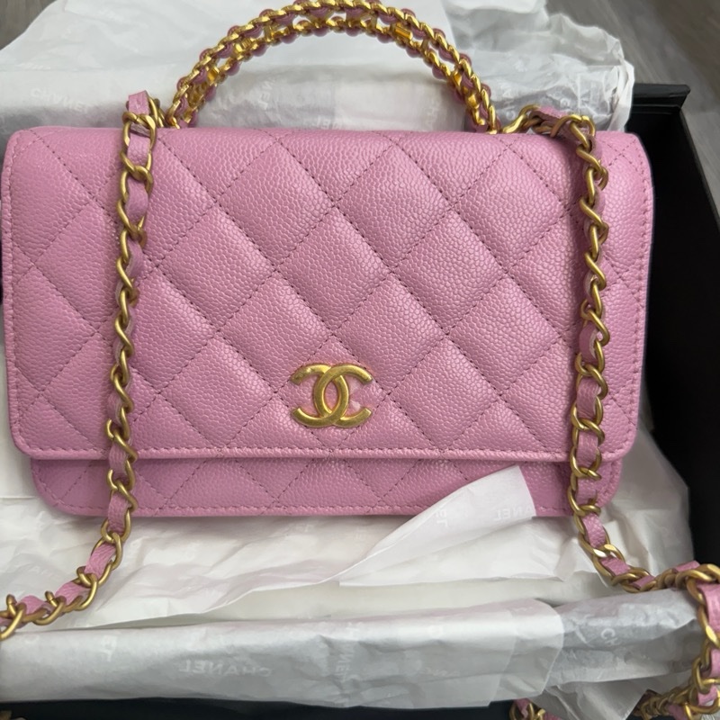 有票❤️全新Chanel 香奈儿WOC荔枝牛皮字母手柄-11