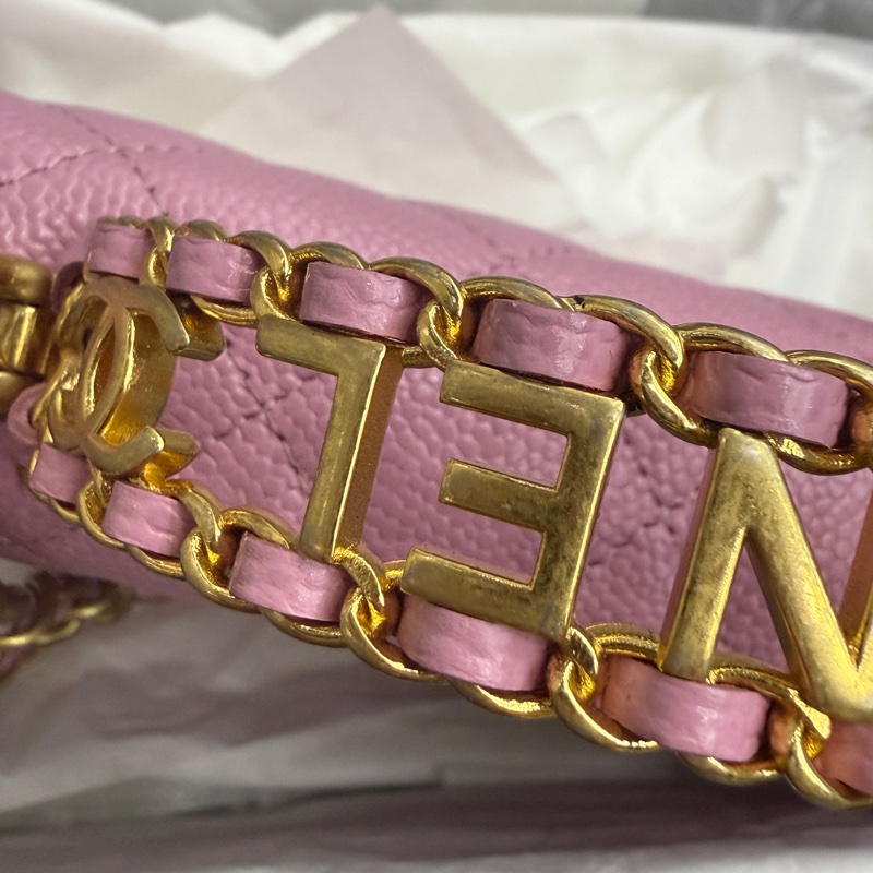 有票❤️全新Chanel 香奈儿WOC荔枝牛皮字母手柄-13