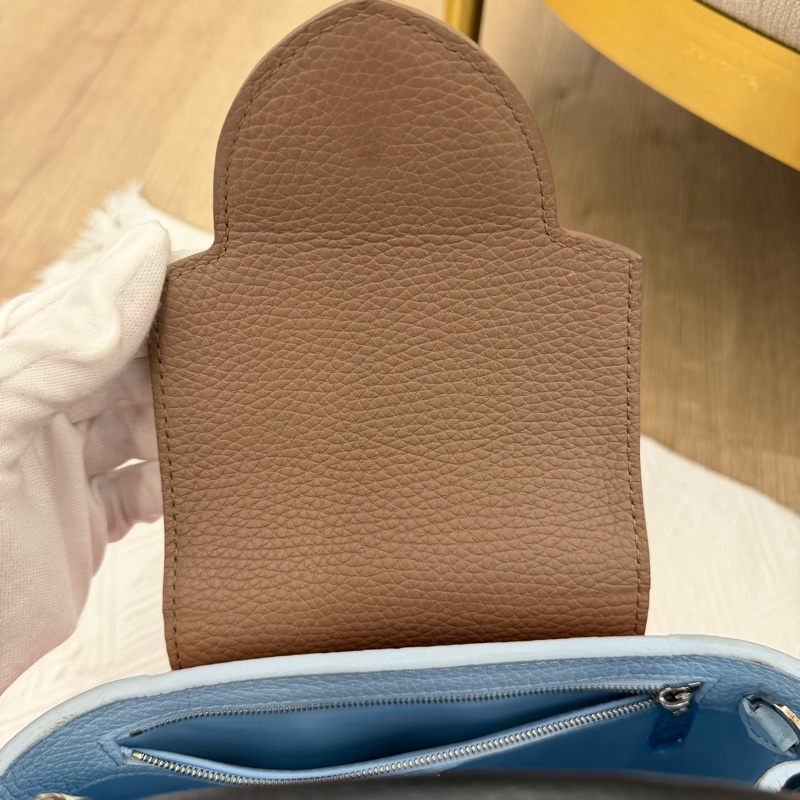 LV Capucines BB 紅三拼色手提兩用包 閒置新❤️-6