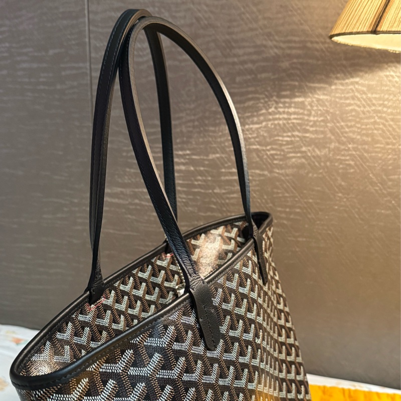 全新法國GOYARD🇫🇷黑色經典拉鏈款購物袋-2