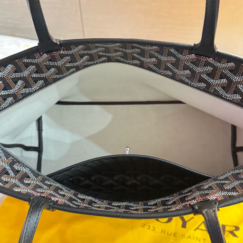 全新法國GOYARD🇫🇷黑色經典拉鏈款購物袋-5