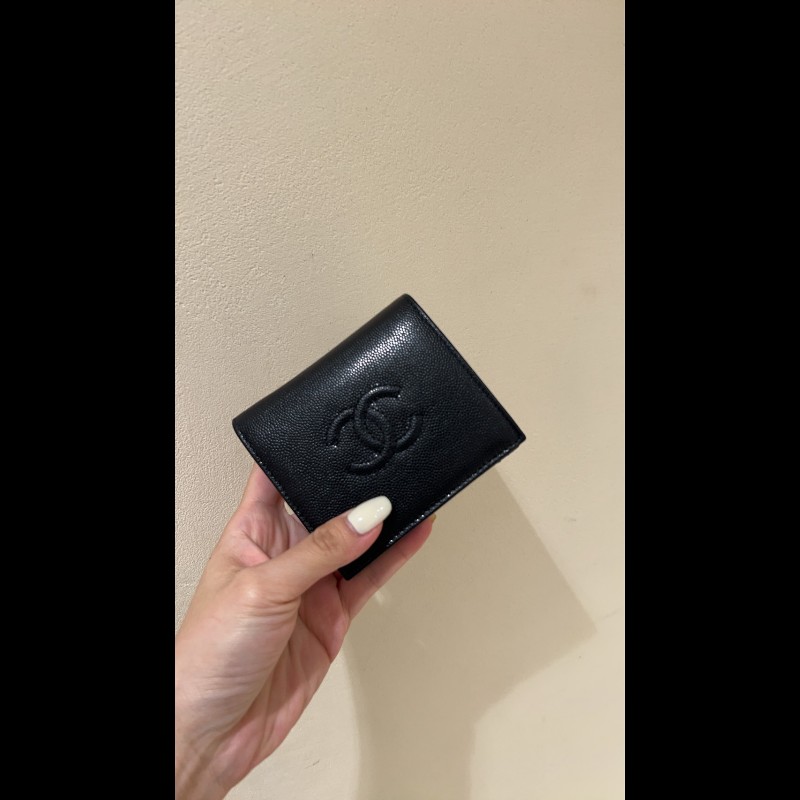 香奈兒 25a復刻版 對折短夾-0