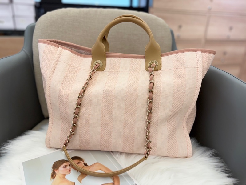 Chanel 粉色沙灘托特包 閒置新❤️-1