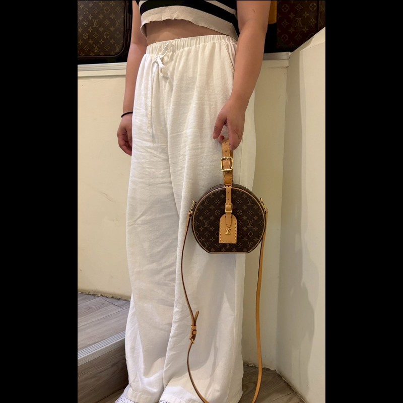 LV 老花金釦圓餅包 小帽盒包 M 43514-4