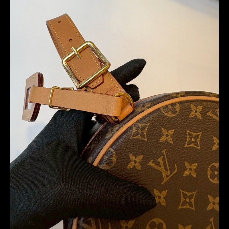 LV 老花金釦圓餅包 小帽盒包 M 43514-7