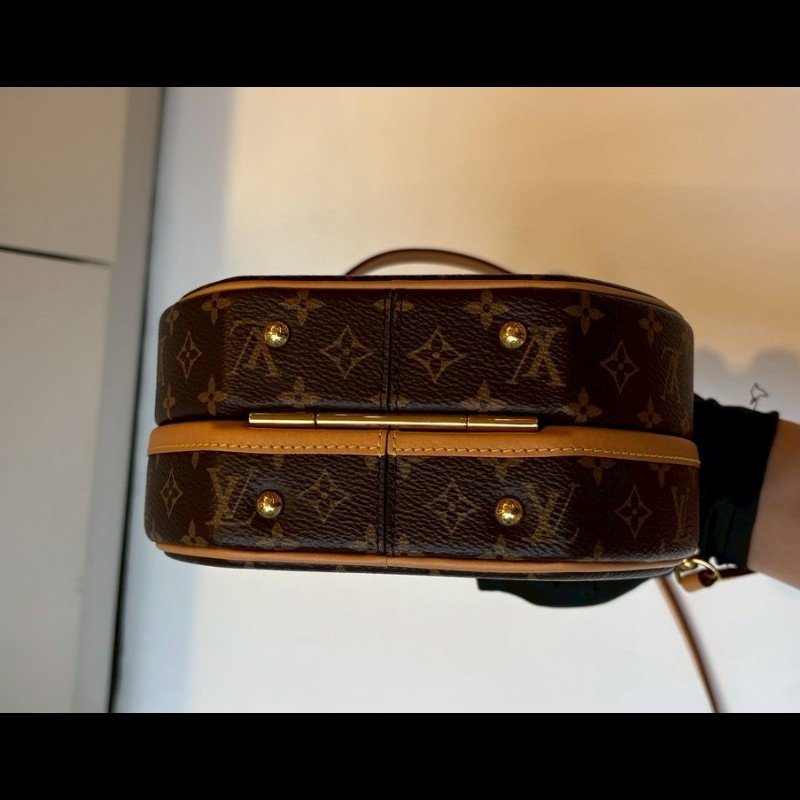 LV 老花金釦圓餅包 小帽盒包 M 43514-9